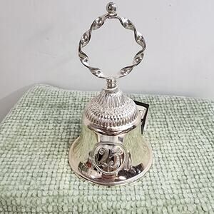 Queen Anne Silver Plated 25th Anniversary Commemorative Bell Made in England